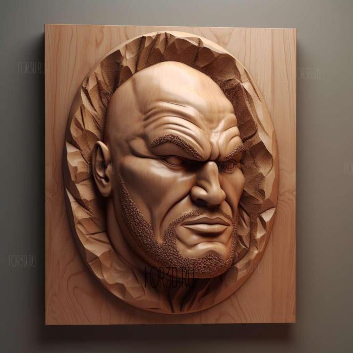 Tyson Fury 2 stl model for CNC